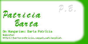 patricia barta business card